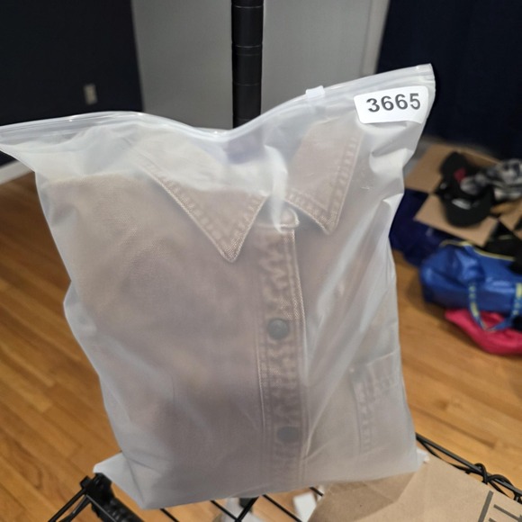 VTG LL Bean Shirt Jacket Mens Small? Brown Canvas Plaid Flannel Lined Workwear - Picture 12 of 12